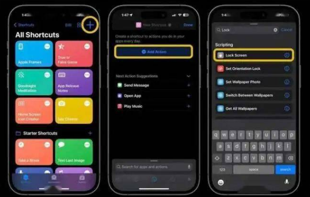 长泰苹果14锁屏维修店分享iPhone14升级iOS16.4后如何创建锁屏快捷方式 